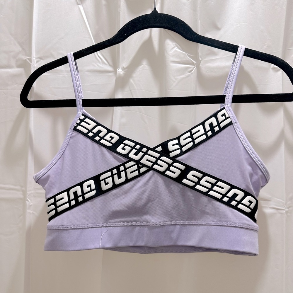 Guess Lavender Women's sport bra NWOT - Picture 2 of 3